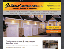 Tablet Screenshot of islandoverheaddoors.com